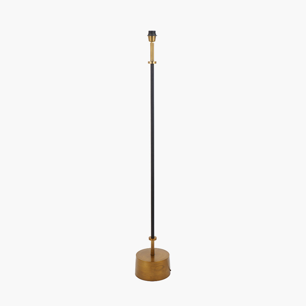 Antoine Black Croc and Antique Brass Metal Floor Lamp Base with Malia 40cm Mulberry Red Mushroom Pleat Scalloped Tapered Lamp Shade