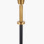 Antoine Black Croc and Antique Brass Metal Floor Lamp