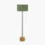 Antoine Black Croc and Antique Brass Metal Floor Lamp