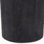 Marin Black Wood Tall Neck Floor Lamp Base with Edward 45cm Natural Linen Cylinder Lampshade