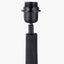 Marin Black Wood Tall Neck Floor Lamp Base with Vienna 45cm Black Chevron Mushroom Pleat Lampshade
