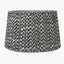 Marin Black Wood Tall Neck Floor Lamp Base with Vienna 45cm Black Chevron Mushroom Pleat Lampshade