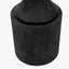 Marin Black Wood Tall Neck Floor Lamp Base with Vienna 45cm Taupe Chevron Mushroom Pleat Lampshade