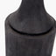 Marin Black Wood Tall Neck Floor Lamp Base with Vienna 45cm Taupe Chevron Mushroom Pleat Lampshade