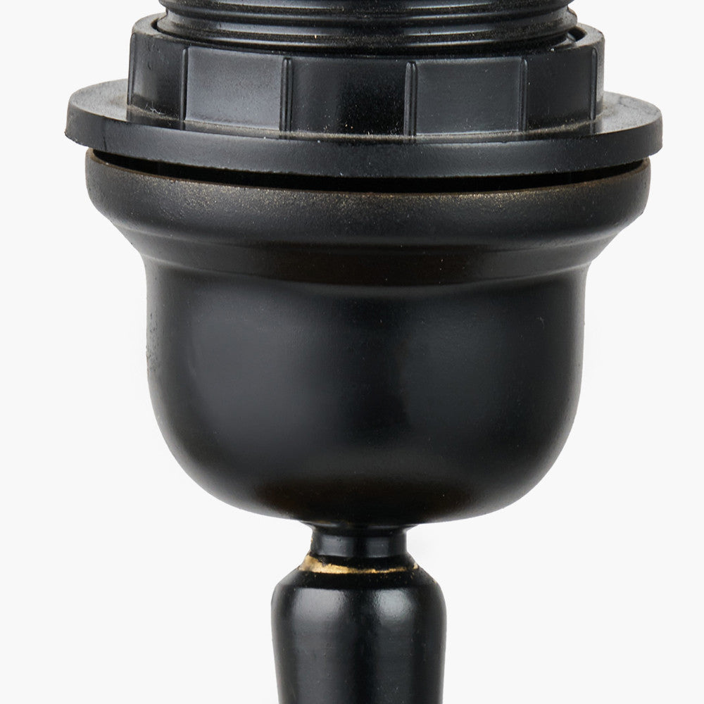 Marin Black Wood Tall Neck Floor Lamp