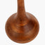 Toma Oiled Wood Tall Neck Floor Lamp Base with Izara 45cm Cinnamon Ikat Patterned Mushroom Pleat Tapered Lampshade