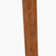 Toma Oiled Wood Tall Neck Floor Lamp Base with Izara 45cm Lilac Ikat Patterned Mushroom Pleat Tapered Lampshade