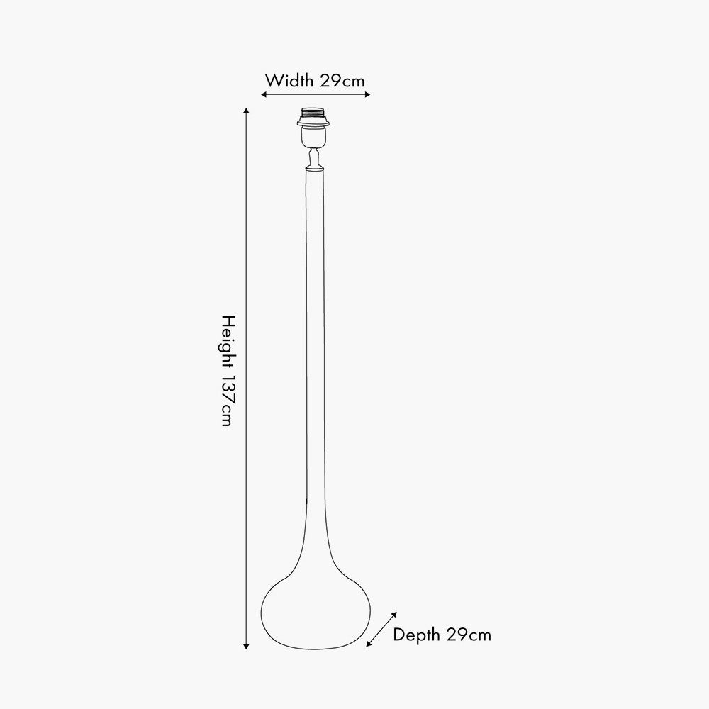 Toma Oiled Wood Tall Neck Floor Lamp