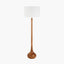 Toma Oiled Wood Tall Neck Floor Lamp