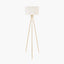 Houston Brushed Brass Metal Tripod Floor Lamp