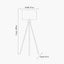 Houston Brushed Brass Metal Tripod Floor Lamp