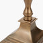 Canterbury Antique Brass Metal Floor Lamp Base with Rene 45cm Light Grey Velvet Cylinder Lampshade