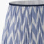 Canterbury Antique Brass Metal Floor Lamp Base with Kamilah 45cm Blue Chevron Patterned Mushroom Pleat Tapered Lamp Shade