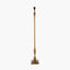 Canterbury Antique Brass Metal Floor Lamp Base with Athira 45cm Multi Chevron Design Mushroom Pleat Tapered Lamp Shade