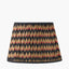 Canterbury Antique Brass Metal Floor Lamp Base with Athira 45cm Multi Chevron Design Mushroom Pleat Tapered Lamp Shade