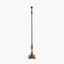 Canterbury Antique Brass Metal Floor Lamp Base with Lino 45cm Cream Self Lined Linen Cylinder Lampshade