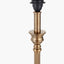 Canterbury Antique Brass Metal Floor Lamp Base with Lino 45cm Cream Self Lined Linen Cylinder Lampshade