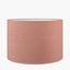 Whitby Natural Wood Tapered 4 Post Floor Lamp Base with Edward 45cm Apricot Linen Cylinder Lampshade
