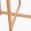 Whitby Natural Wood Tapered 4 Post Floor Lamp Base with Edward 45cm Pistachio Green Linen Cylinder Lampshade