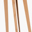 Whitby Natural Wood Tapered 4 Post Floor Lamp Base with Lino 45cm White Self Lined Linen Cylinder Lampshade