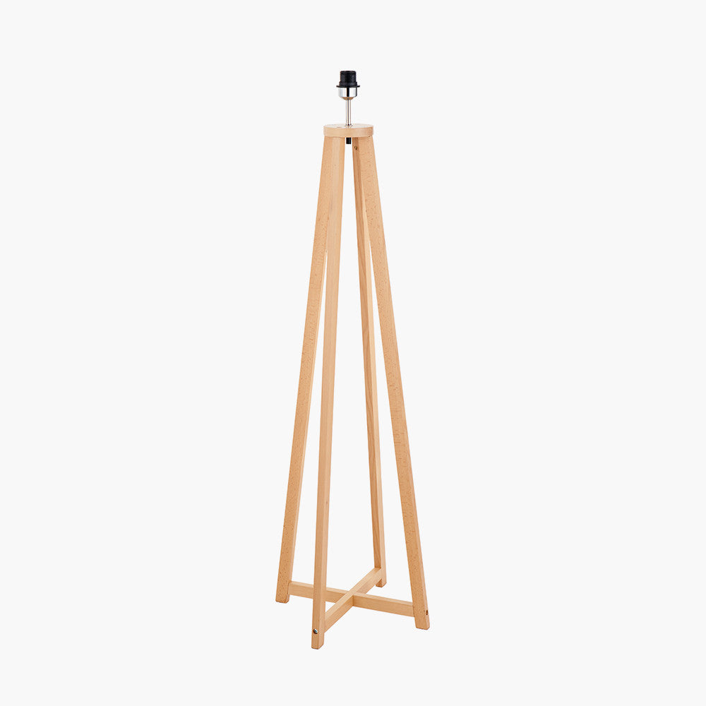 Whitby Natural Wood Tapered 4 Post Floor Lamp Base