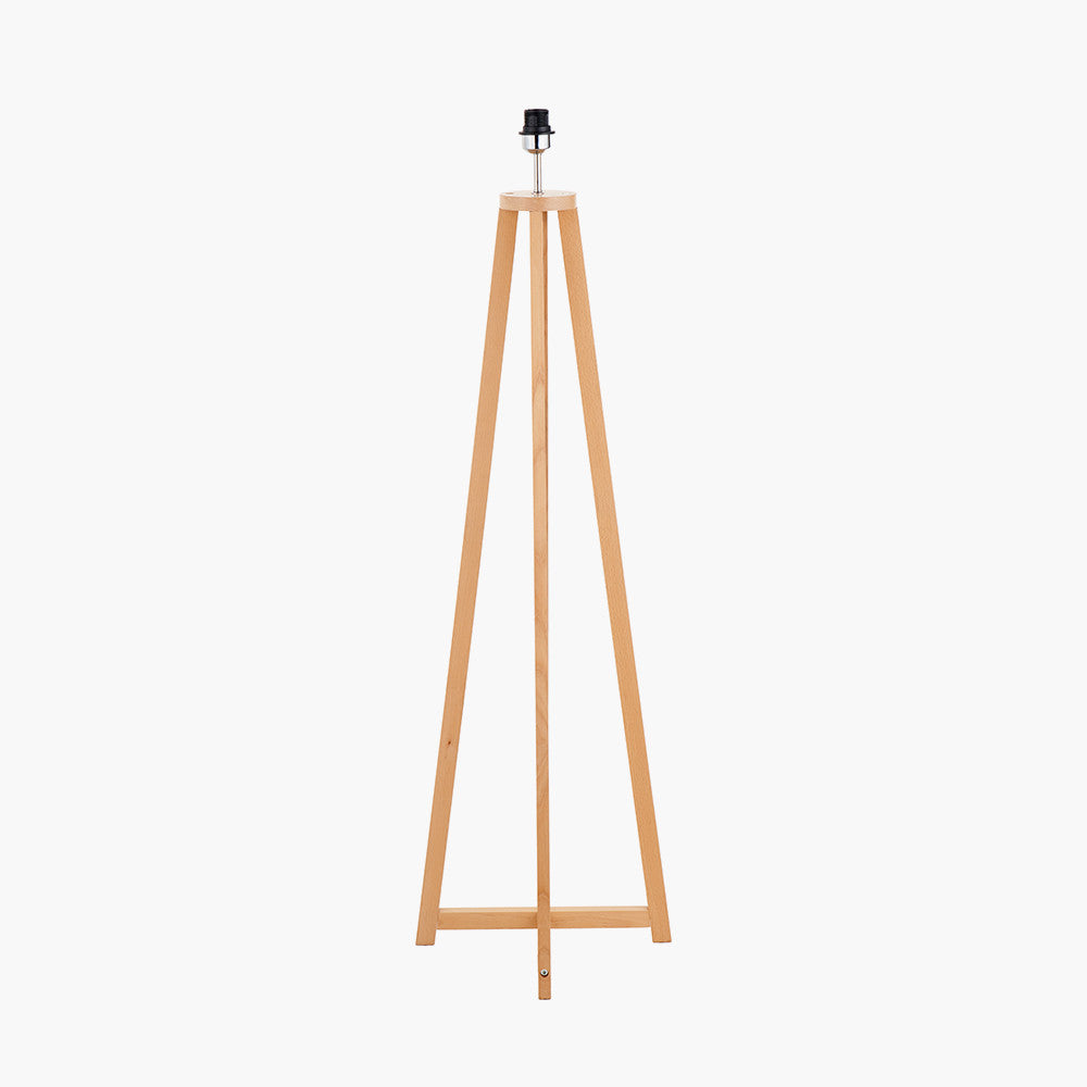 Whitby Natural Wood Tapered 4 Post Floor Lamp Base