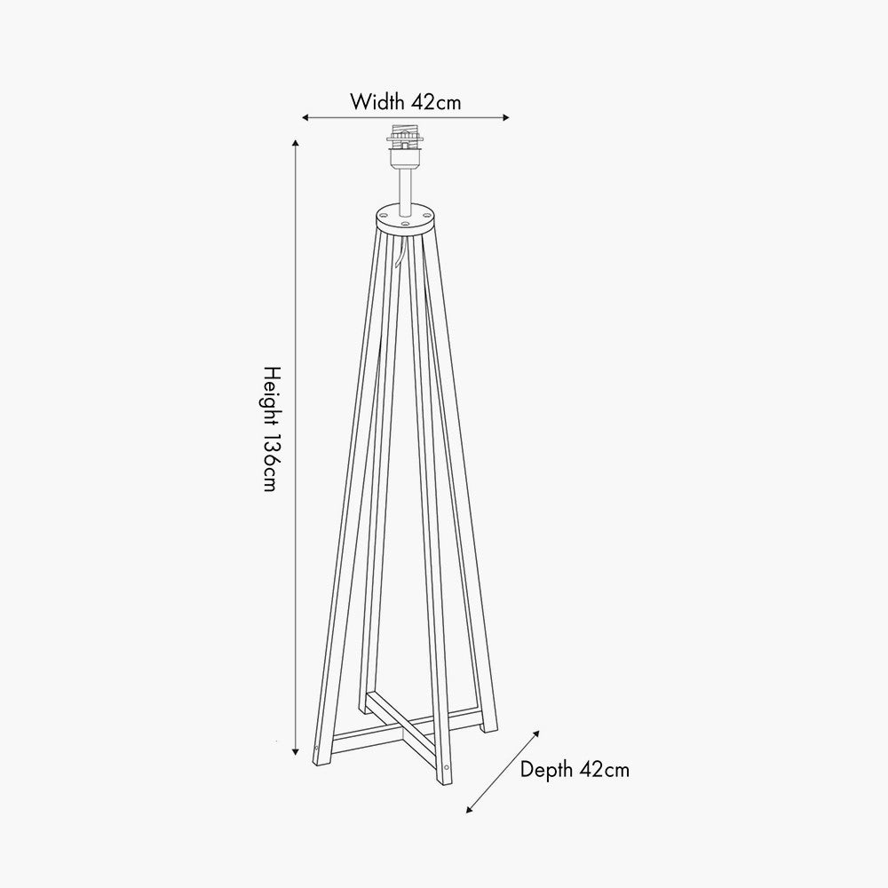 Whitby Natural Wood Tapered 4 Post Floor Lamp Base