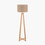 Whitby Natural Wood Tapered 4 Post Floor Lamp Base