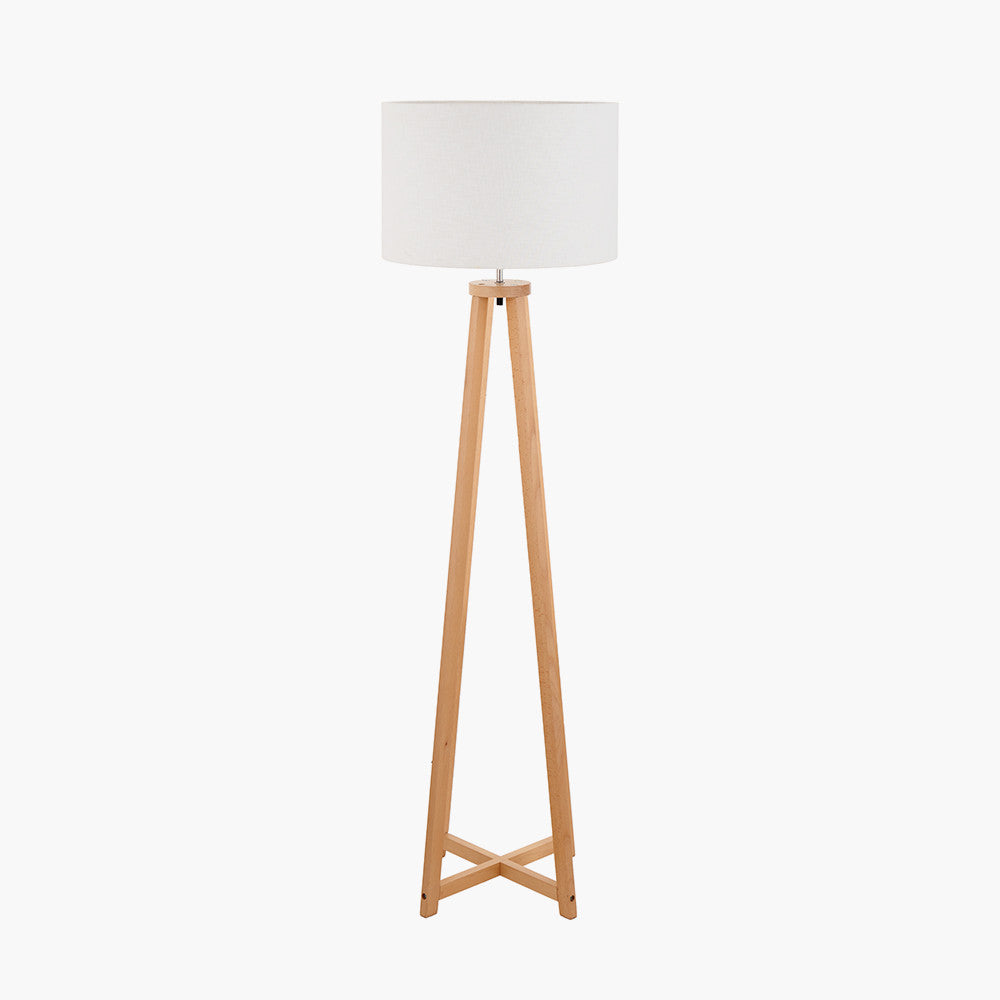 Whitby Natural Wood Tapered 4 Post Floor Lamp Base