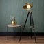 Hereford Gold and Black Tripod Floor Lamp