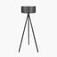 Rabanne Slatted Black Wood Tripod Floor Lamp
