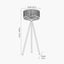 Rabanne Slatted Black Wood Tripod Floor Lamp