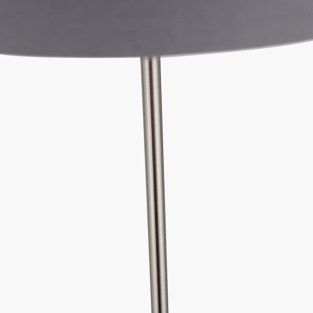Elin Brushed Silver & Steel Grey Floor Lamp