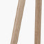 Vali Silver Metal and Grey Wood Grain Tripod Floor Lamp