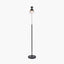 Benedict Black and Brushed Silver Metal Floor Lamp