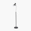 Benedict Black and Brushed Silver Metal Floor Lamp