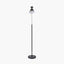 Benedict Black and Brushed Silver Metal Floor Lamp