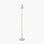 Benedict Sage and Brushed Silver Metal Floor Lamp