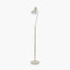 Benedict Sage and Brushed Silver Metal Floor Lamp