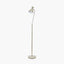 Benedict Sage and Brushed Silver Metal Floor Lamp