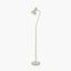 Benedict Sage and Brushed Silver Metal Floor Lamp