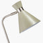 Benedict Sage and Brushed Silver Metal Floor Lamp