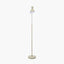 Benedict Sage and Brushed Silver Metal Floor Lamp