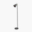 Theia Black and Brushed Brass Task Floor Lamp