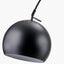 Feliciani Matt Black Metal and Black Marble Floor Lamp