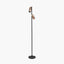 Xena Black and Rose Gold Metal LED Floor Lamp