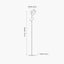 Xena Black and Rose Gold Metal LED Floor Lamp