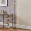 Xena Black and Rose Gold Metal LED Floor Lamp