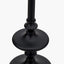 Emilio Matt Black Candlestick Floor Lamp Base with Izara 45cm Cinnamon Ikat Patterned Mushroom Pleat Tapered Lampshade