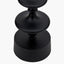 Emilio Matt Black Candlestick Floor Lamp Base with Izara 45cm Racing Green Ikat Patterned Mushroom Pleat Tapered Lampshade